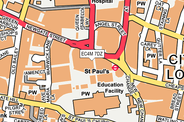 EC4M 7DZ map - OS OpenMap – Local (Ordnance Survey) EC4M 7DZ map - OS OpenMap – Local (Ordnance Survey)