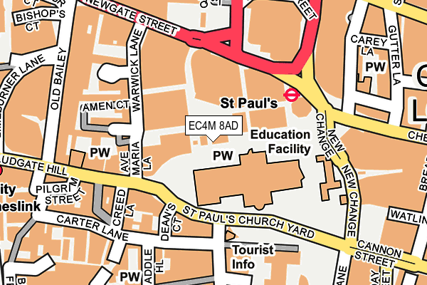 EC4M 8AD map - OS OpenMap – Local (Ordnance Survey) EC4M 8AD map - OS OpenMap – Local (Ordnance Survey)