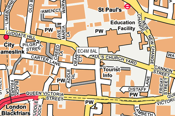 EC4M 8AL map - OS OpenMap – Local (Ordnance Survey) EC4M 8AL map - OS OpenMap – Local (Ordnance Survey)