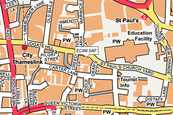 EC4M 8AP map - OS OpenMap – Local (Ordnance Survey) EC4M 8AP map - OS OpenMap – Local (Ordnance Survey)
