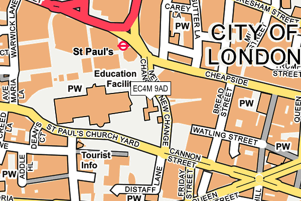 EC4M 9AD map - OS OpenMap – Local (Ordnance Survey) EC4M 9AD map - OS OpenMap – Local (Ordnance Survey)