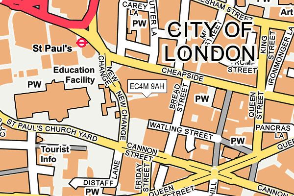 EC4M 9AH map - OS OpenMap – Local (Ordnance Survey) EC4M 9AH map - OS OpenMap – Local (Ordnance Survey)