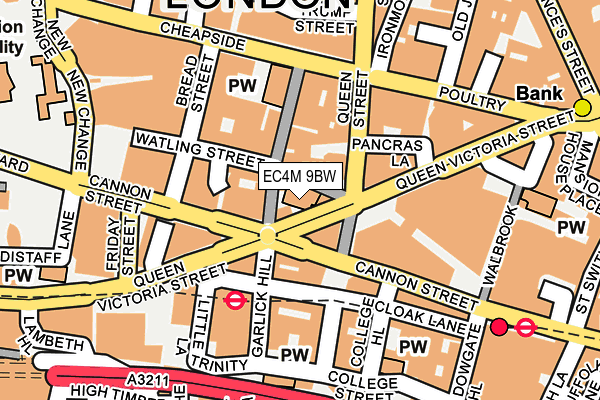 EC4M 9BW map - OS OpenMap – Local (Ordnance Survey) EC4M 9BW map - OS OpenMap – Local (Ordnance Survey)