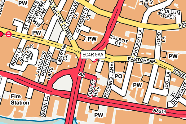 EC4R 9AA map - OS OpenMap – Local (Ordnance Survey) EC4R 9AA map - OS OpenMap – Local (Ordnance Survey)
