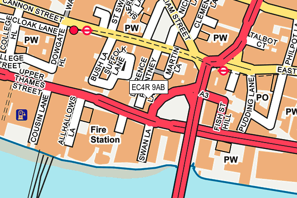 EC4R 9AB map - OS OpenMap – Local (Ordnance Survey) EC4R 9AB map - OS OpenMap – Local (Ordnance Survey)