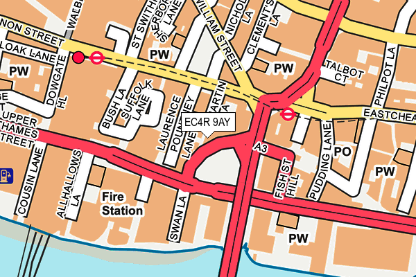 EC4R 9AY map - OS OpenMap – Local (Ordnance Survey) EC4R 9AY map - OS OpenMap – Local (Ordnance Survey)