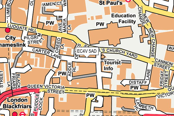 EC4V 5AD map - OS OpenMap – Local (Ordnance Survey) EC4V 5AD map - OS OpenMap – Local (Ordnance Survey)