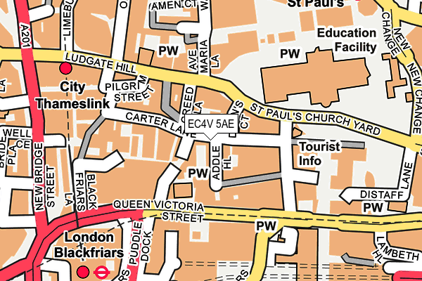 EC4V 5AE map - OS OpenMap – Local (Ordnance Survey) EC4V 5AE map - OS OpenMap – Local (Ordnance Survey)