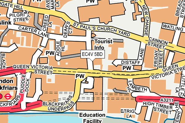 EC4V 5BD map - OS OpenMap – Local (Ordnance Survey) EC4V 5BD map - OS OpenMap – Local (Ordnance Survey)