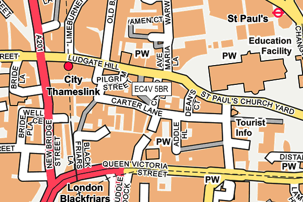 EC4V 5BR map - OS OpenMap – Local (Ordnance Survey)