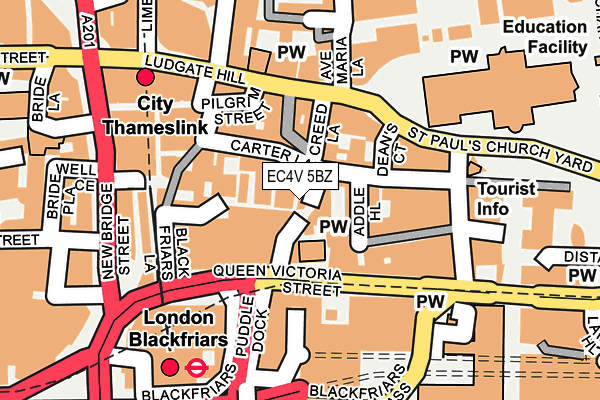 EC4V 5BZ map - OS OpenMap – Local (Ordnance Survey) EC4V 5BZ map - OS OpenMap – Local (Ordnance Survey)