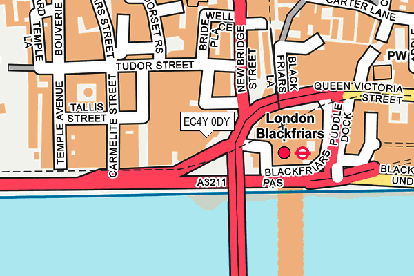 EC4Y 0DY map - OS OpenMap – Local (Ordnance Survey)
