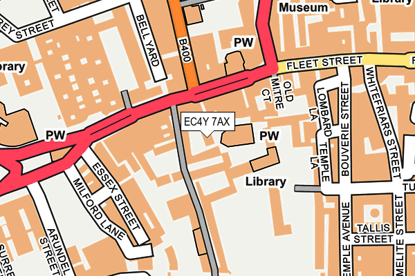EC4Y 7AX map - OS OpenMap – Local (Ordnance Survey) EC4Y 7AX map - OS OpenMap – Local (Ordnance Survey)