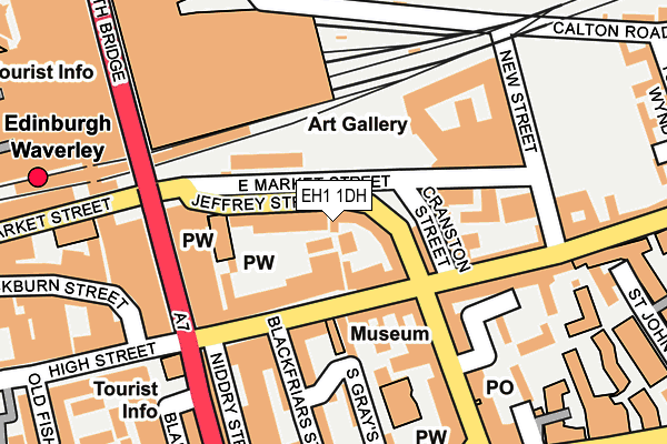 EH1 1DH map - OS OpenMap – Local (Ordnance Survey) EH1 1DH map - OS OpenMap – Local (Ordnance Survey)