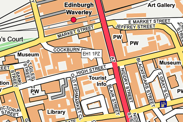 EH1 1PZ map - OS OpenMap – Local (Ordnance Survey) EH1 1PZ map - OS OpenMap – Local (Ordnance Survey)