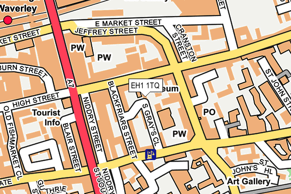 EH1 1TQ map - OS OpenMap – Local (Ordnance Survey) EH1 1TQ map - OS OpenMap – Local (Ordnance Survey)