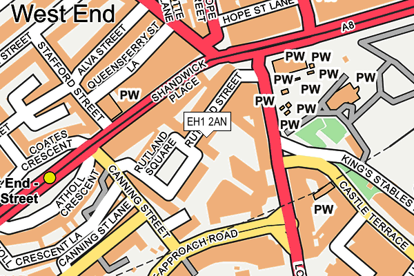 EH1 2AN map - OS OpenMap – Local (Ordnance Survey) EH1 2AN map - OS OpenMap – Local (Ordnance Survey)