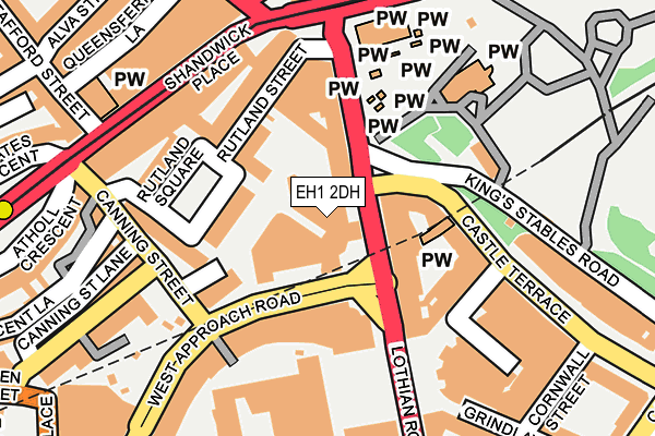 EH1 2DH map - OS OpenMap – Local (Ordnance Survey) EH1 2DH map - OS OpenMap – Local (Ordnance Survey)