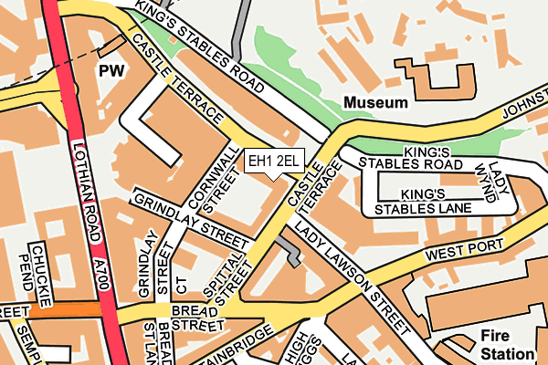 EH1 2EL map - OS OpenMap – Local (Ordnance Survey) EH1 2EL map - OS OpenMap – Local (Ordnance Survey)