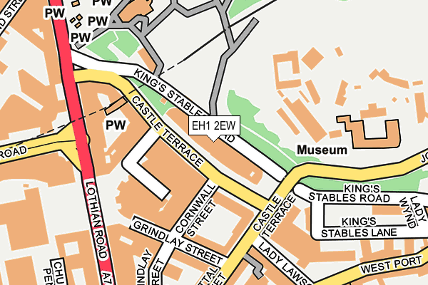 EH1 2EW map - OS OpenMap – Local (Ordnance Survey) EH1 2EW map - OS OpenMap – Local (Ordnance Survey)