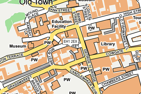 EH1 2EX map - OS OpenMap – Local (Ordnance Survey) EH1 2EX map - OS OpenMap – Local (Ordnance Survey)
