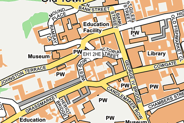 EH1 2HE map - OS OpenMap – Local (Ordnance Survey) EH1 2HE map - OS OpenMap – Local (Ordnance Survey)