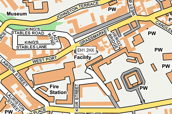 EH1 2HX map - OS OpenMap – Local (Ordnance Survey) EH1 2HX map - OS OpenMap – Local (Ordnance Survey)