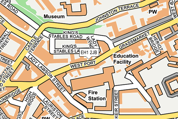 EH1 2JB map - OS OpenMap – Local (Ordnance Survey) EH1 2JB map - OS OpenMap – Local (Ordnance Survey)