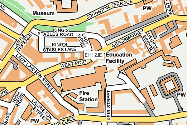 EH1 2JE map - OS OpenMap – Local (Ordnance Survey) EH1 2JE map - OS OpenMap – Local (Ordnance Survey)