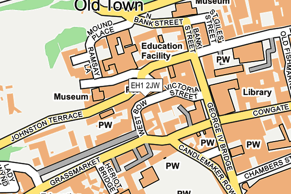 EH1 2JW map - OS OpenMap – Local (Ordnance Survey) EH1 2JW map - OS OpenMap – Local (Ordnance Survey)