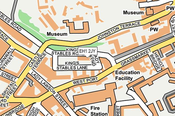 EH1 2JY map - OS OpenMap – Local (Ordnance Survey) EH1 2JY map - OS OpenMap – Local (Ordnance Survey)