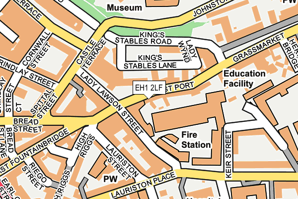 EH1 2LF map - OS OpenMap – Local (Ordnance Survey) EH1 2LF map - OS OpenMap – Local (Ordnance Survey)