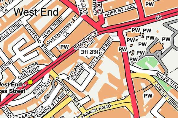 EH1 2RN map - OS OpenMap – Local (Ordnance Survey) EH1 2RN map - OS OpenMap – Local (Ordnance Survey)