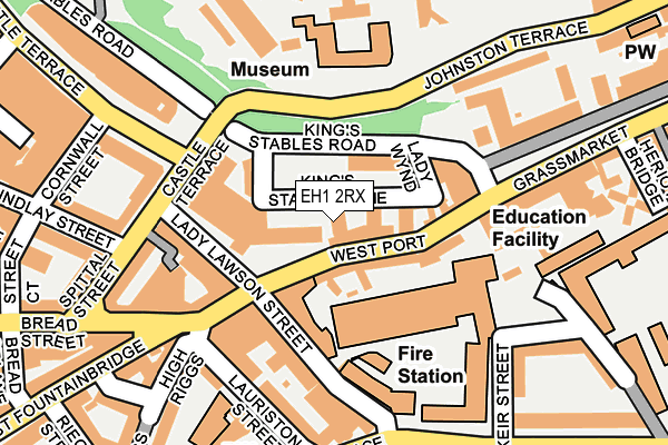 EH1 2RX map - OS OpenMap – Local (Ordnance Survey) EH1 2RX map - OS OpenMap – Local (Ordnance Survey)