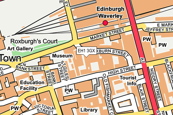 EH1 3GX map - OS OpenMap – Local (Ordnance Survey)