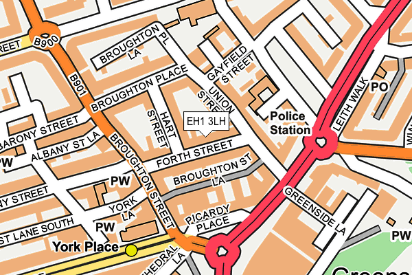 EH1 3LH map - OS OpenMap – Local (Ordnance Survey)