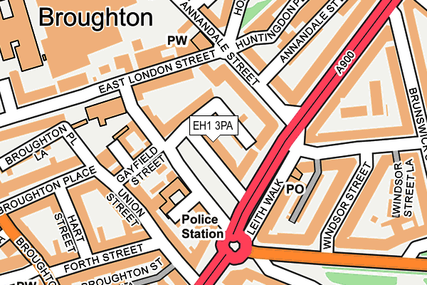 EH1 3PA map - OS OpenMap – Local (Ordnance Survey)