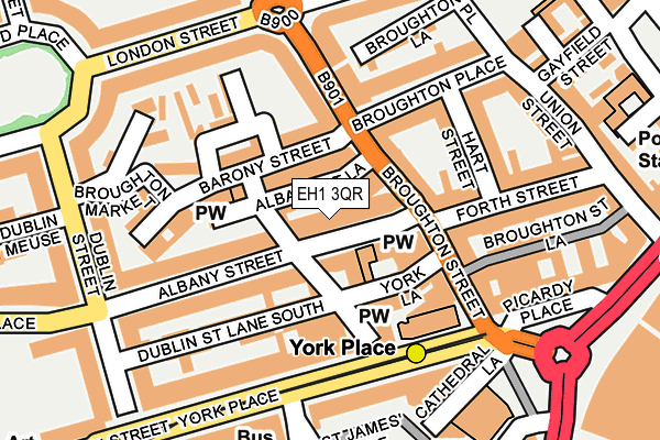 EH1 3QR map - OS OpenMap – Local (Ordnance Survey) EH1 3QR map - OS OpenMap – Local (Ordnance Survey)