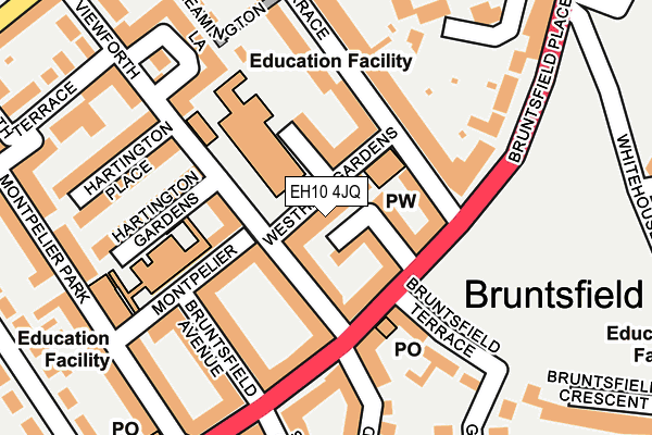EH10 4JQ map - OS OpenMap – Local (Ordnance Survey) EH10 4JQ map - OS OpenMap – Local (Ordnance Survey)