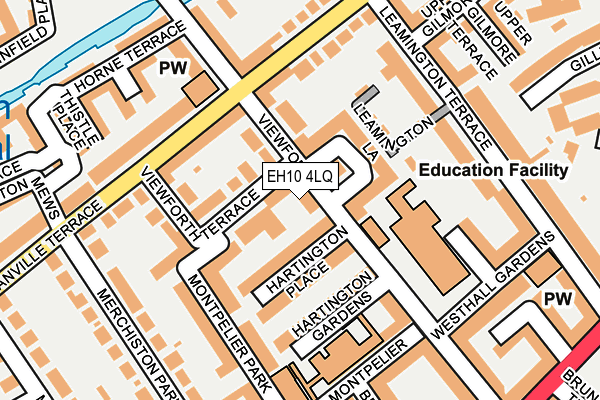 EH10 4LQ map - OS OpenMap – Local (Ordnance Survey) EH10 4LQ map - OS OpenMap – Local (Ordnance Survey)
