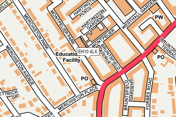 EH10 4LX map - OS OpenMap – Local (Ordnance Survey) EH10 4LX map - OS OpenMap – Local (Ordnance Survey)