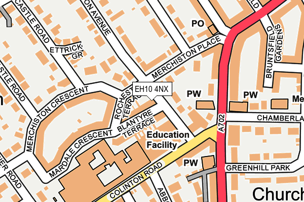EH10 4NX map - OS OpenMap – Local (Ordnance Survey) EH10 4NX map - OS OpenMap – Local (Ordnance Survey)