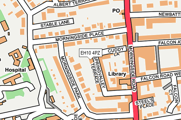 EH10 4PZ map - OS OpenMap – Local (Ordnance Survey) EH10 4PZ map - OS OpenMap – Local (Ordnance Survey)