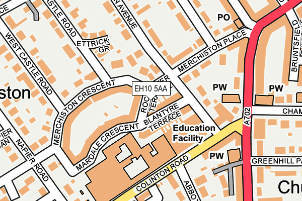 EH10 5AA map - OS OpenMap – Local (Ordnance Survey) EH10 5AA map - OS OpenMap – Local (Ordnance Survey)