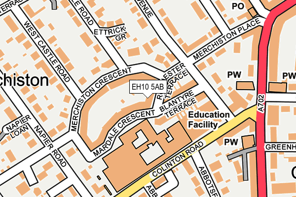 EH10 5AB map - OS OpenMap – Local (Ordnance Survey) EH10 5AB map - OS OpenMap – Local (Ordnance Survey)