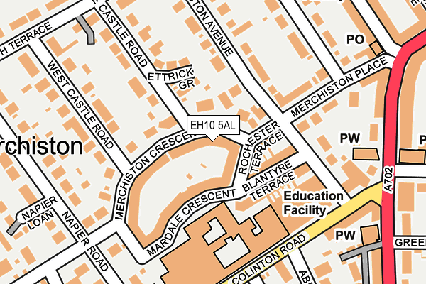 EH10 5AL map - OS OpenMap – Local (Ordnance Survey) EH10 5AL map - OS OpenMap – Local (Ordnance Survey)