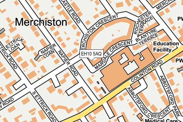 EH10 5AQ map - OS OpenMap – Local (Ordnance Survey) EH10 5AQ map - OS OpenMap – Local (Ordnance Survey)