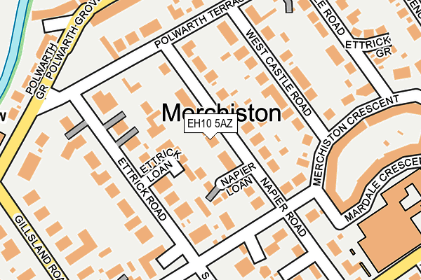 EH10 5AZ map - OS OpenMap – Local (Ordnance Survey) EH10 5AZ map - OS OpenMap – Local (Ordnance Survey)