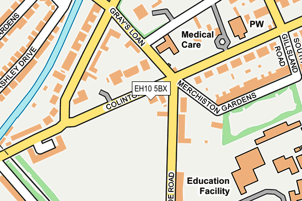 EH10 5BX map - OS OpenMap – Local (Ordnance Survey) EH10 5BX map - OS OpenMap – Local (Ordnance Survey)