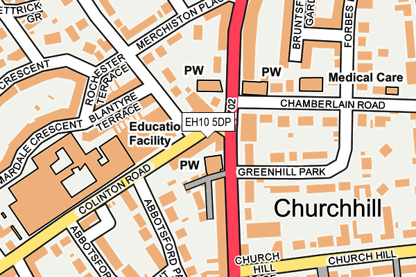 EH10 5DP map - OS OpenMap – Local (Ordnance Survey) EH10 5DP map - OS OpenMap – Local (Ordnance Survey)